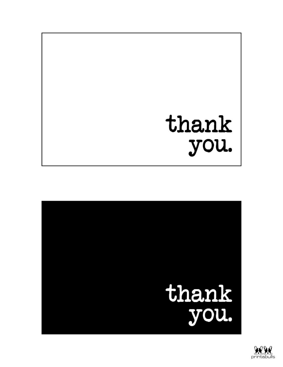 150 Printable Thank You Cards FREE Printabulls