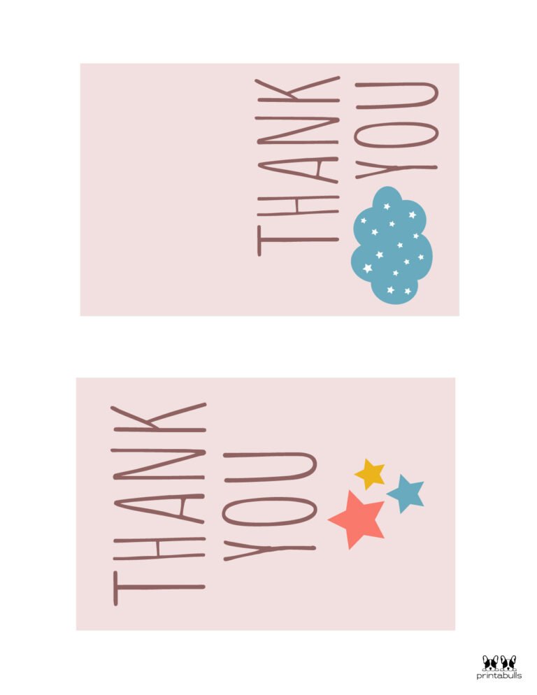 150+ Printable Thank You Cards FREE Printabulls