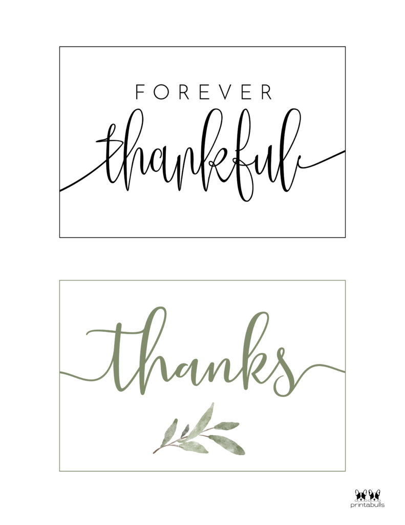 free thank you card printable