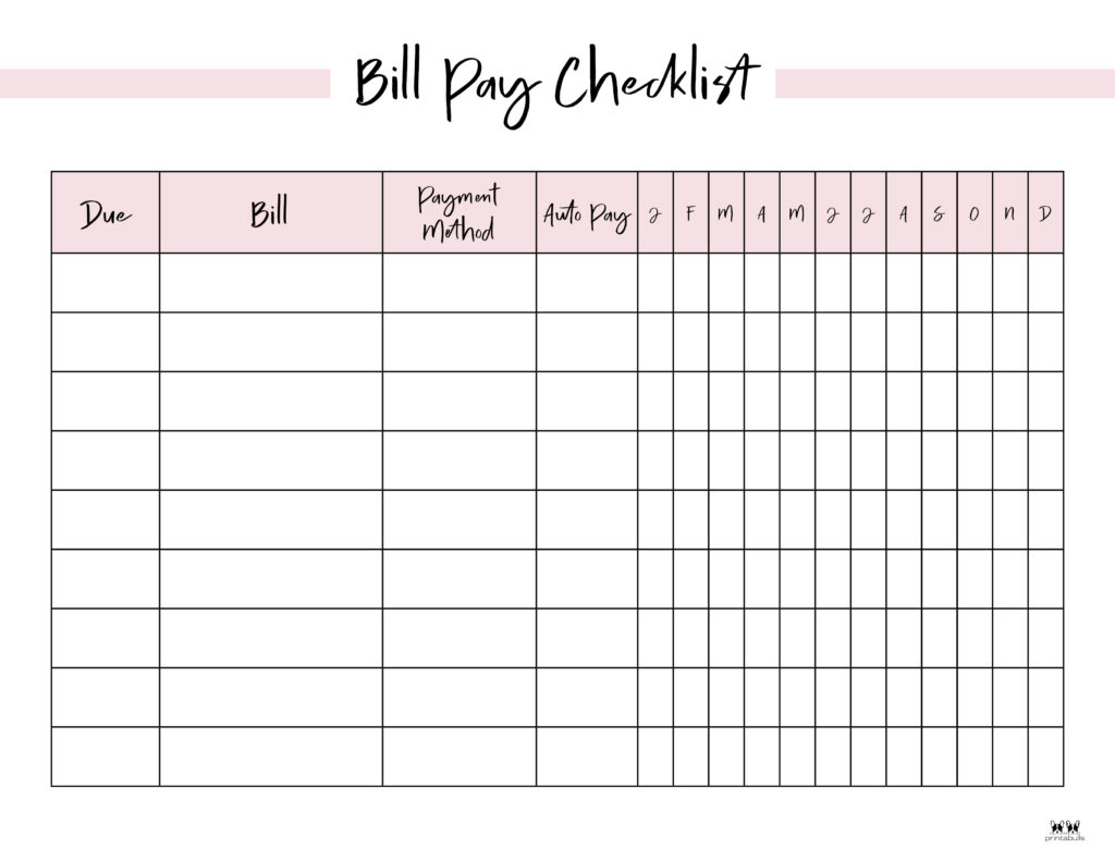 Printable Bill Organizer-Page 16