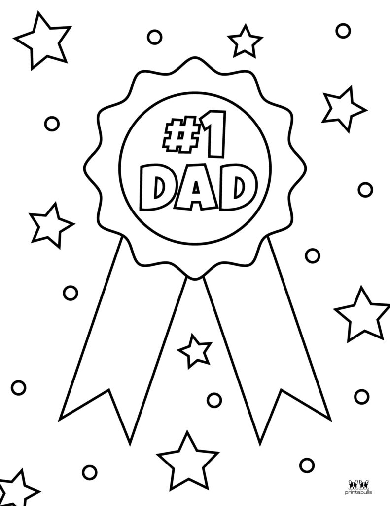 Printable Father's Day Coloring Page-Page 1