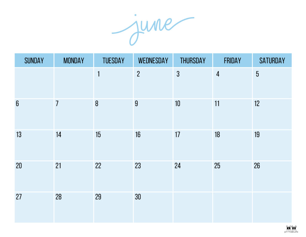 Printable June 2021 Calendar-Style 11