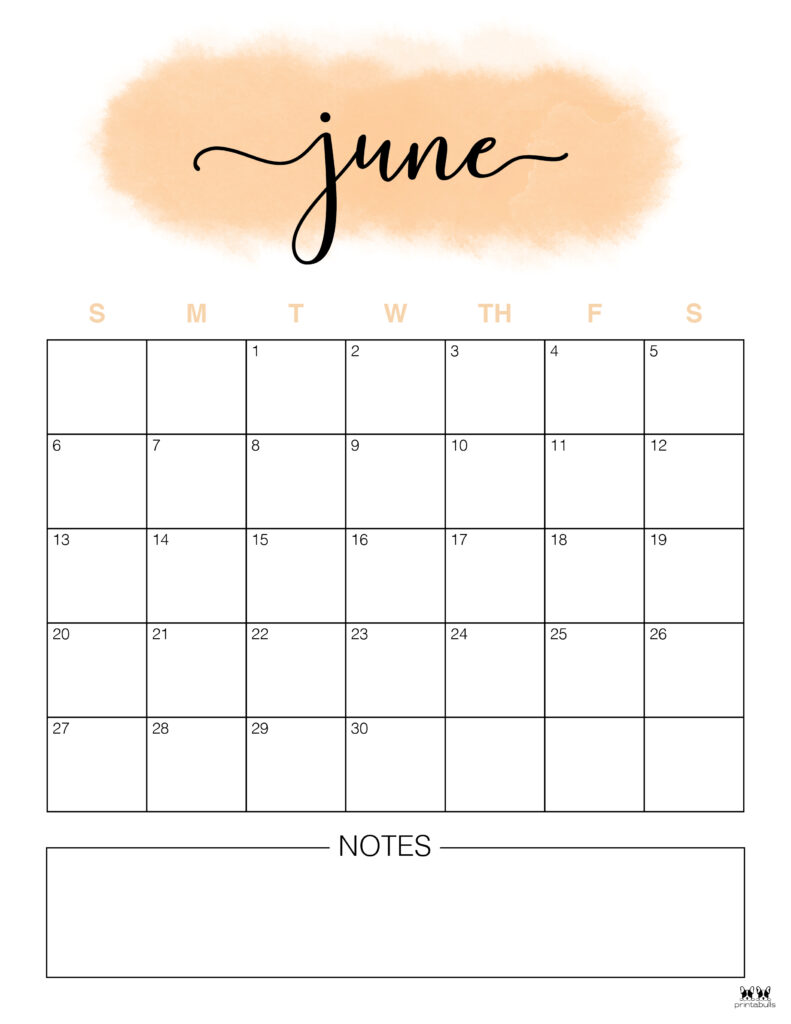 Printable June 2021 Calendar-Style 14