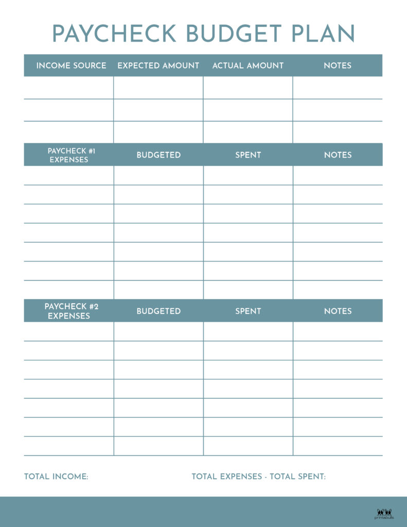 Monthly Budget Planners 20 FREE Printables PrintaBulk