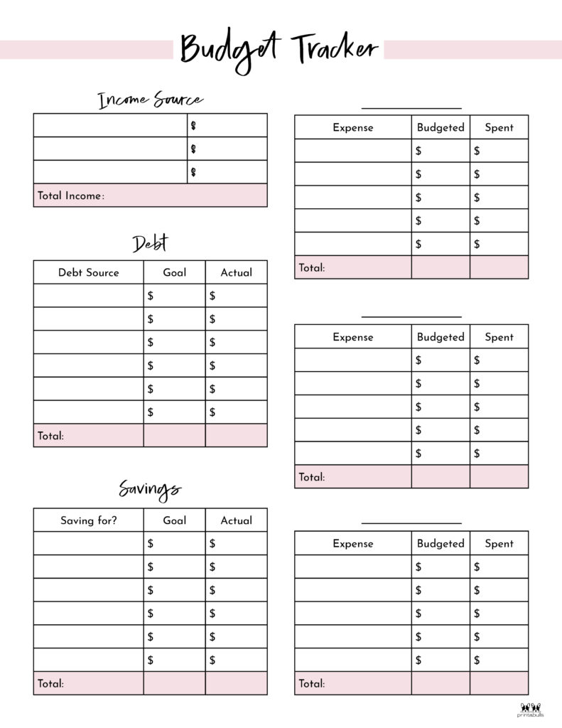 Monthly Budget Planners 20 FREE Printables Printabulls