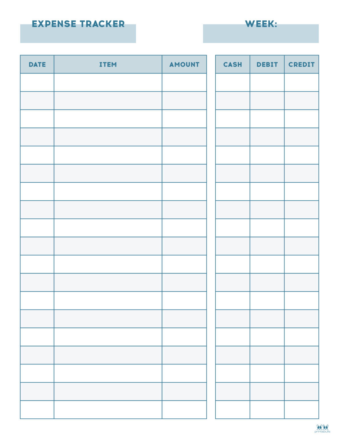 Expense Tracker Printables 20 FREE Options Printabulls