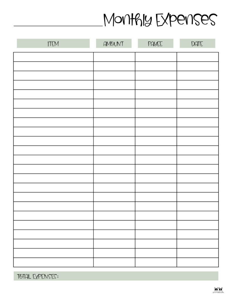 Expense Tracker Template Free Download