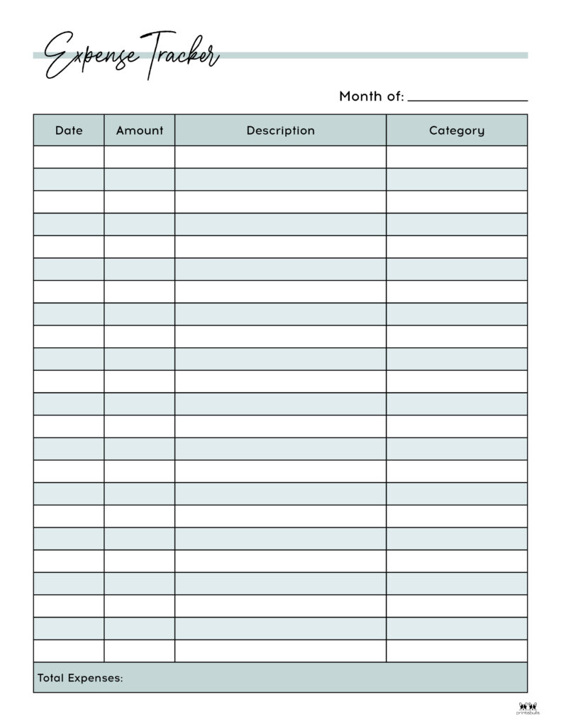 Printable Expense Tracker-Page 2