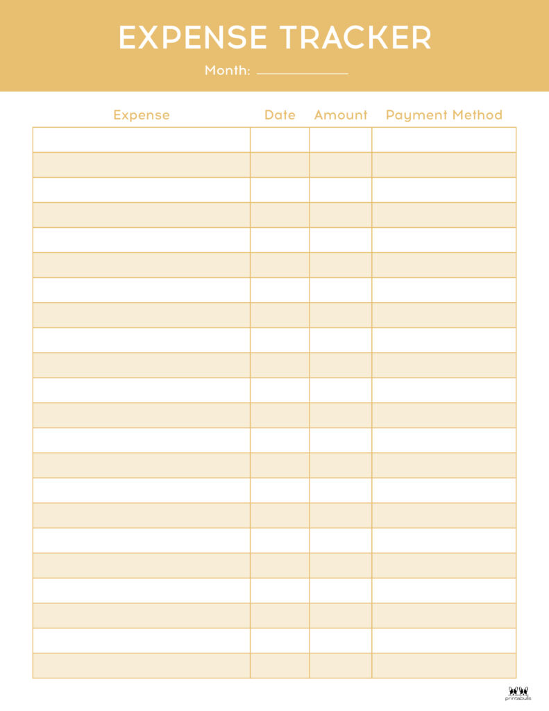 Expense Tracker Printables 20 FREE Options Printabulls