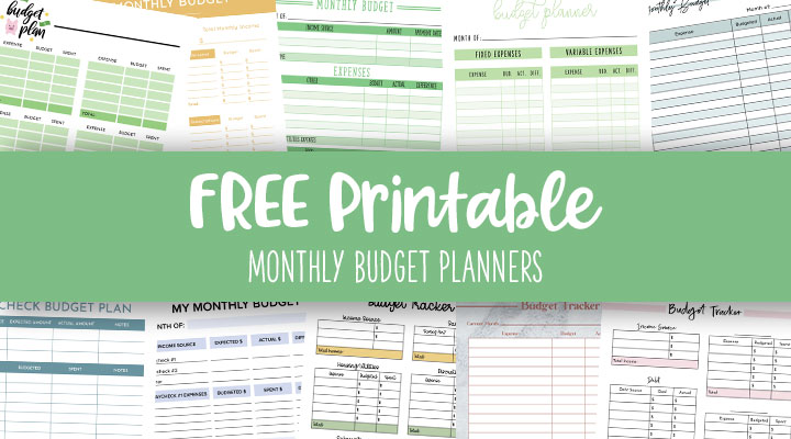 Monthly Budget Planners - 20 FREE Printables, Printabulls