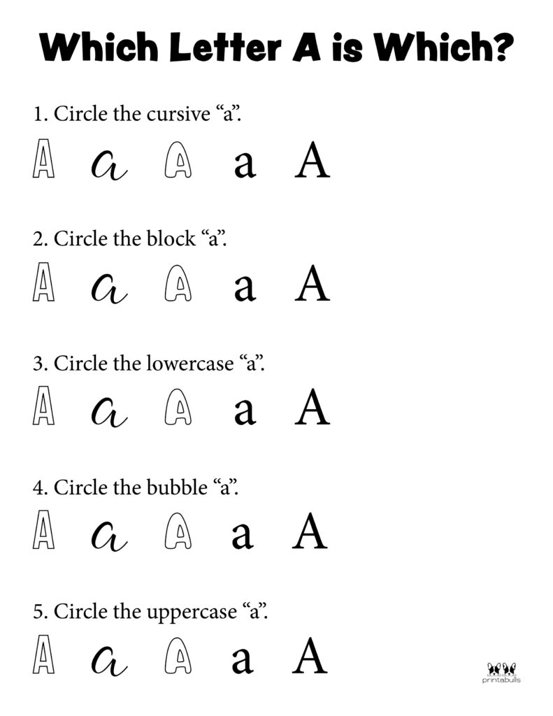 Letter A Worksheet-Page 12