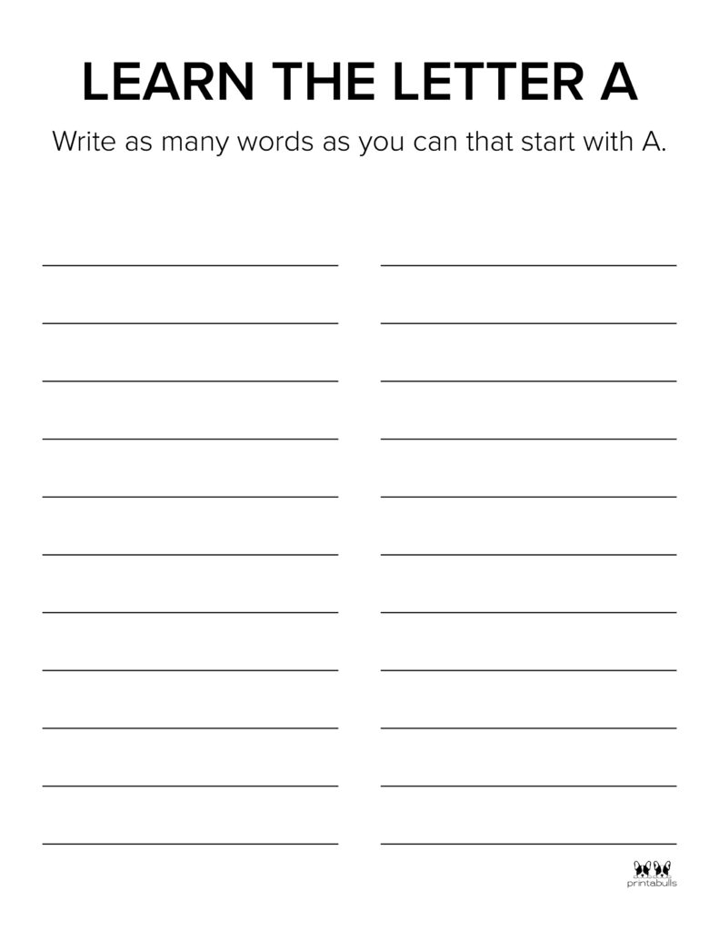 Letter A Worksheet-Page 14