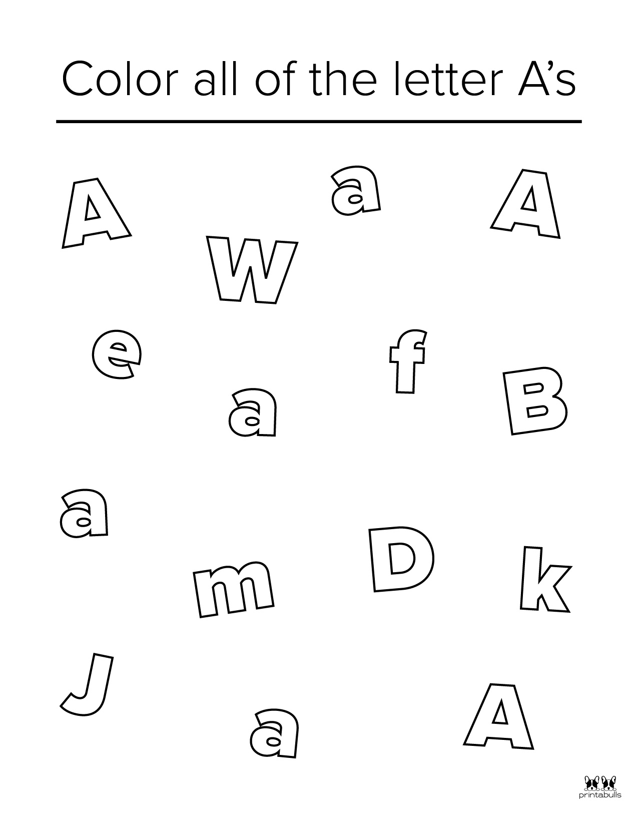 Letter A Worksheets Printable - Printable World Holiday