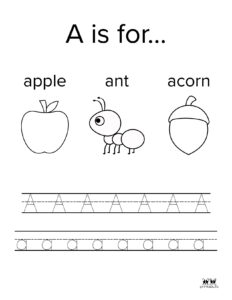 Letter A Worksheets - 50 FREE Printables | Printabulls