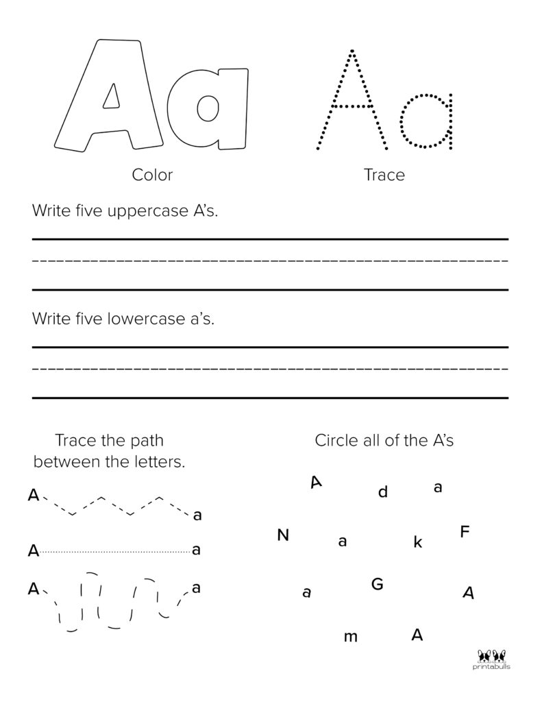 Letter A Worksheet-Page 34