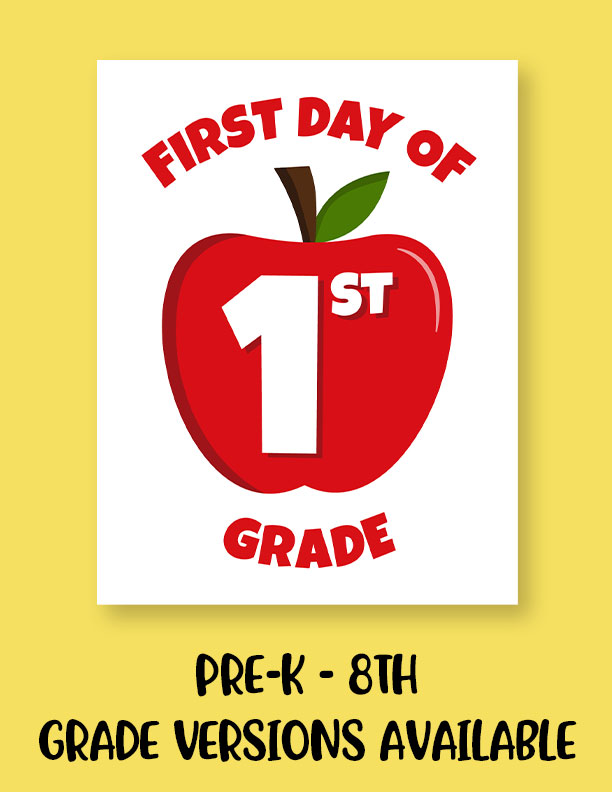 Printable-First-Day-of-School-Sign-Set-1