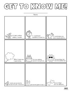 All About Me Printable Worksheets - 50 FREE Printables | Printabulls