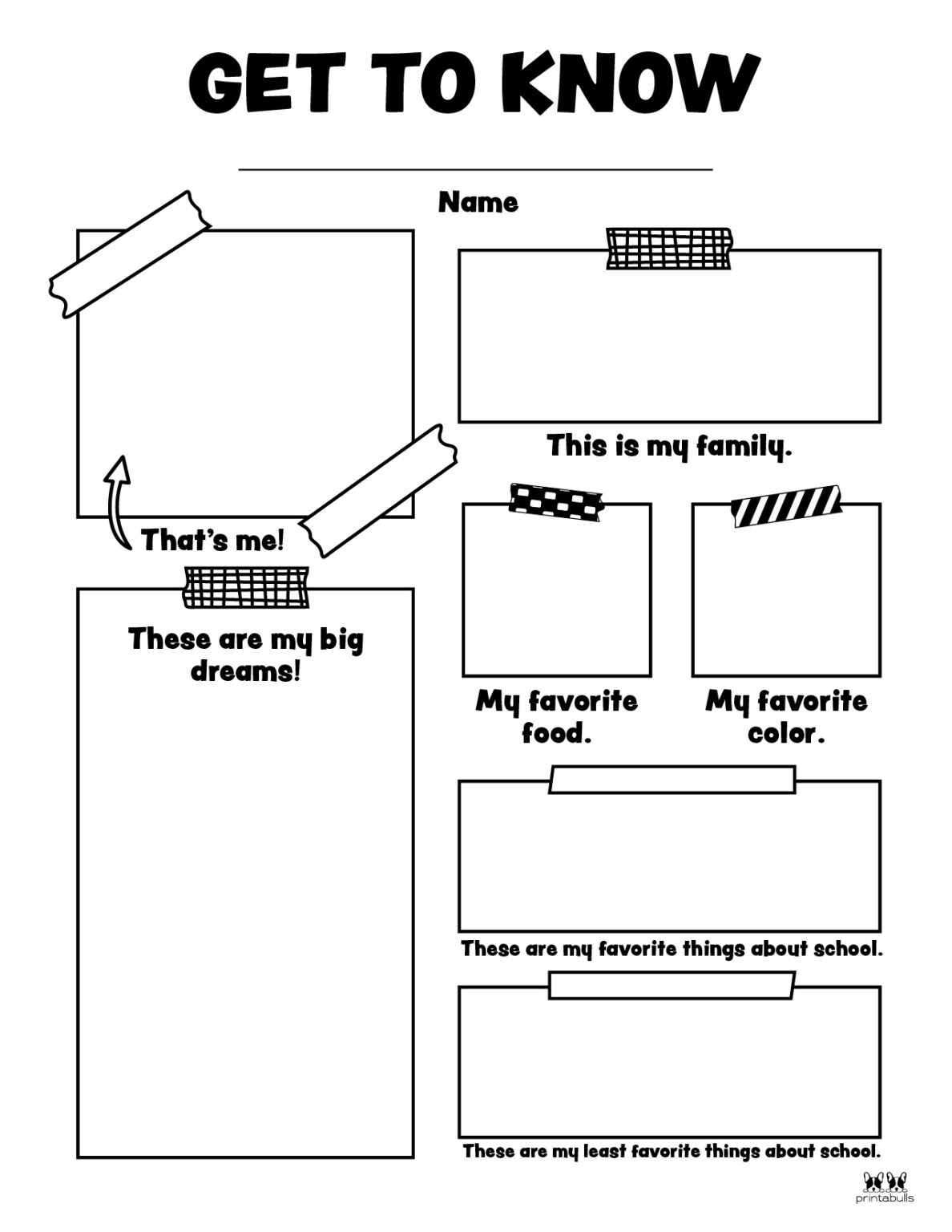 All About Me Printable Worksheets - 50 FREE Printables | Printabulls