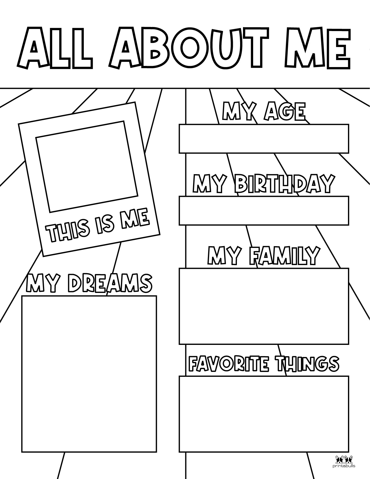 All About Me Printable Worksheets 50 Free Printables Printabulls 