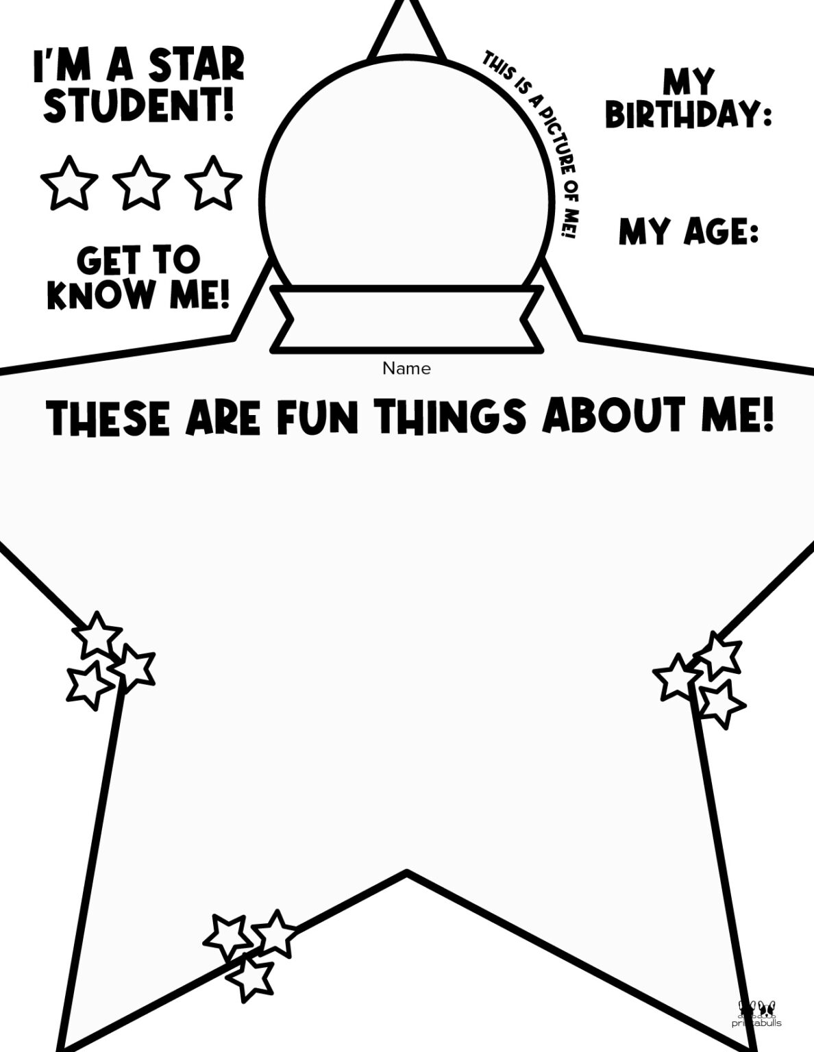 All About Me Printable Worksheets 50 FREE Printables Printabulls