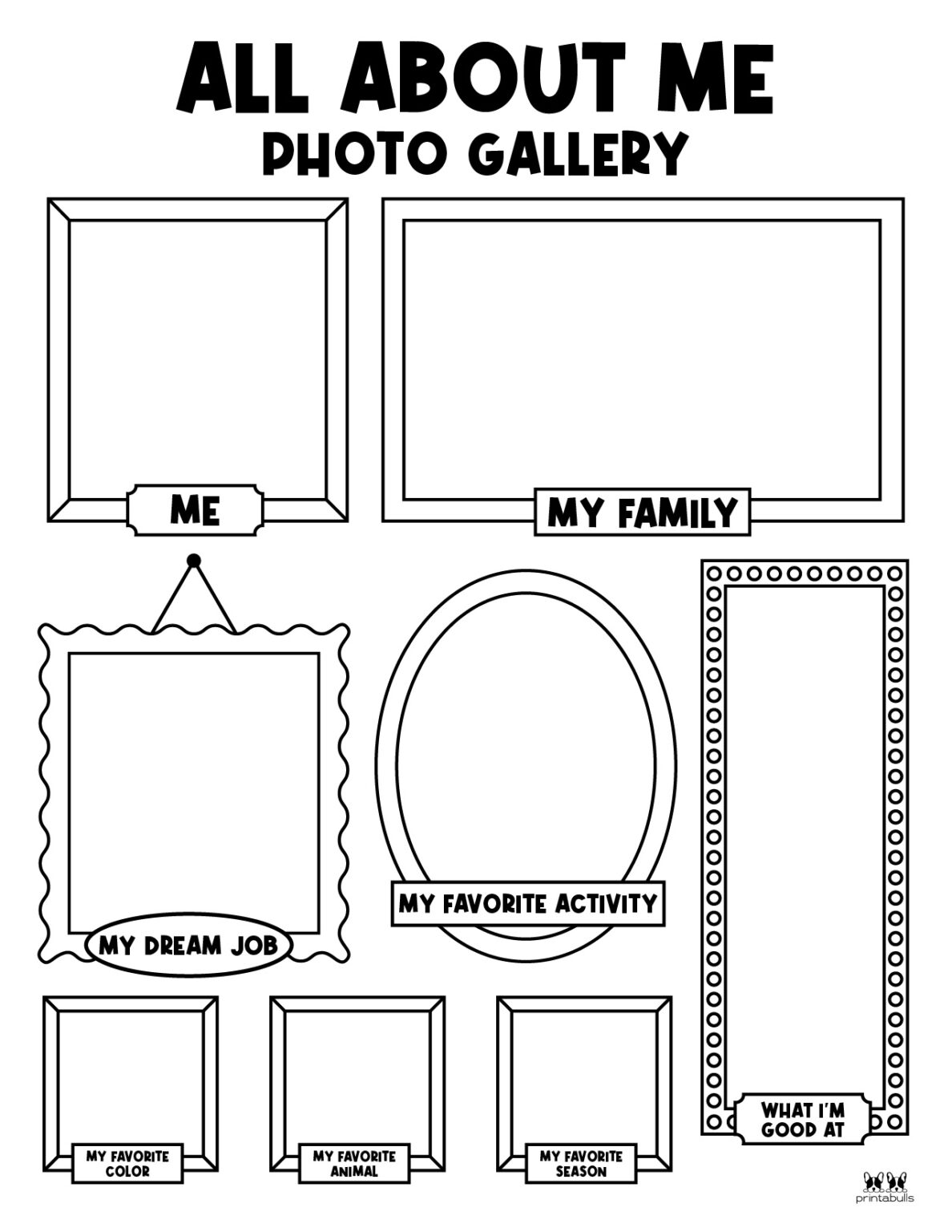 All About Me Printable Worksheets - 50 FREE Printables | Printabulls