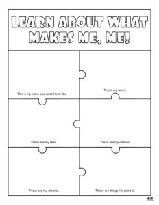 All About Me Printable Worksheets - 50 FREE Printables | Printabulls