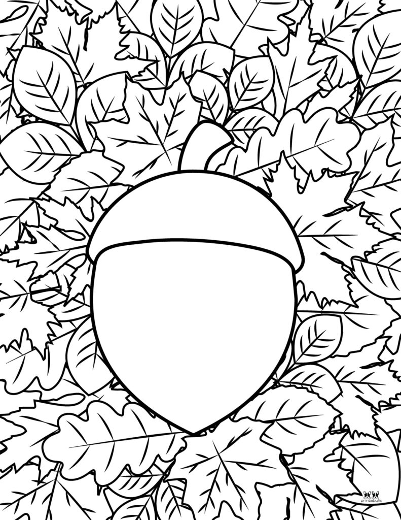 Free Printable Leaves Coloring Pages Multiple Round Leaves EvelyntuMorse