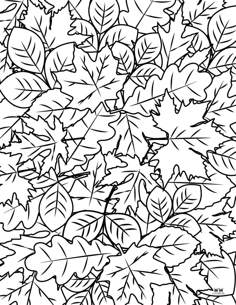 Printable Leaf Coloring Page-Page 5