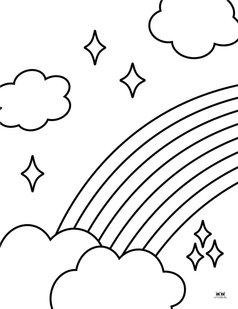 Printable Rainbow Coloring Page 10