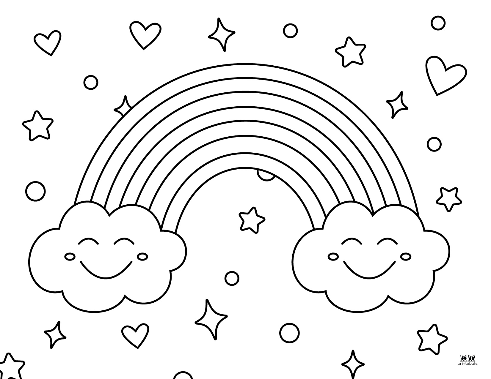 free printable rainbow coloring pages for kids - free printable rainbow ...