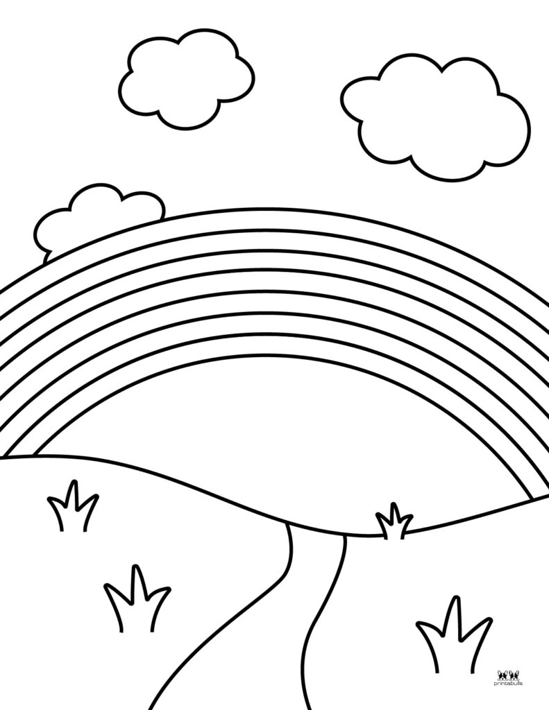 Printable Rainbow Coloring Page 14