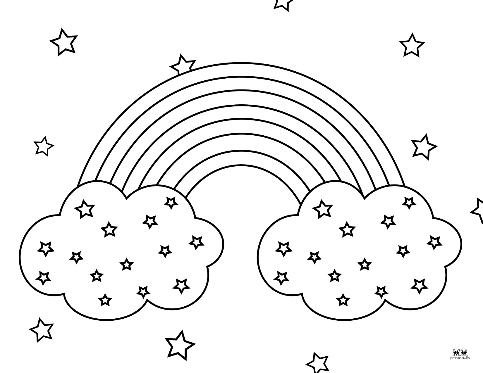Free Coloring Pages With Rainbows Free Printable Rain - vrogue.co