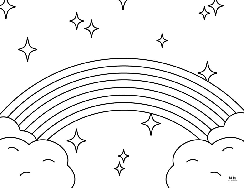 Printable Rainbow Coloring Page 19