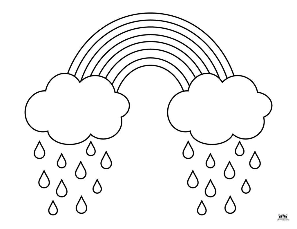 Printable Rainbow Coloring Page 20