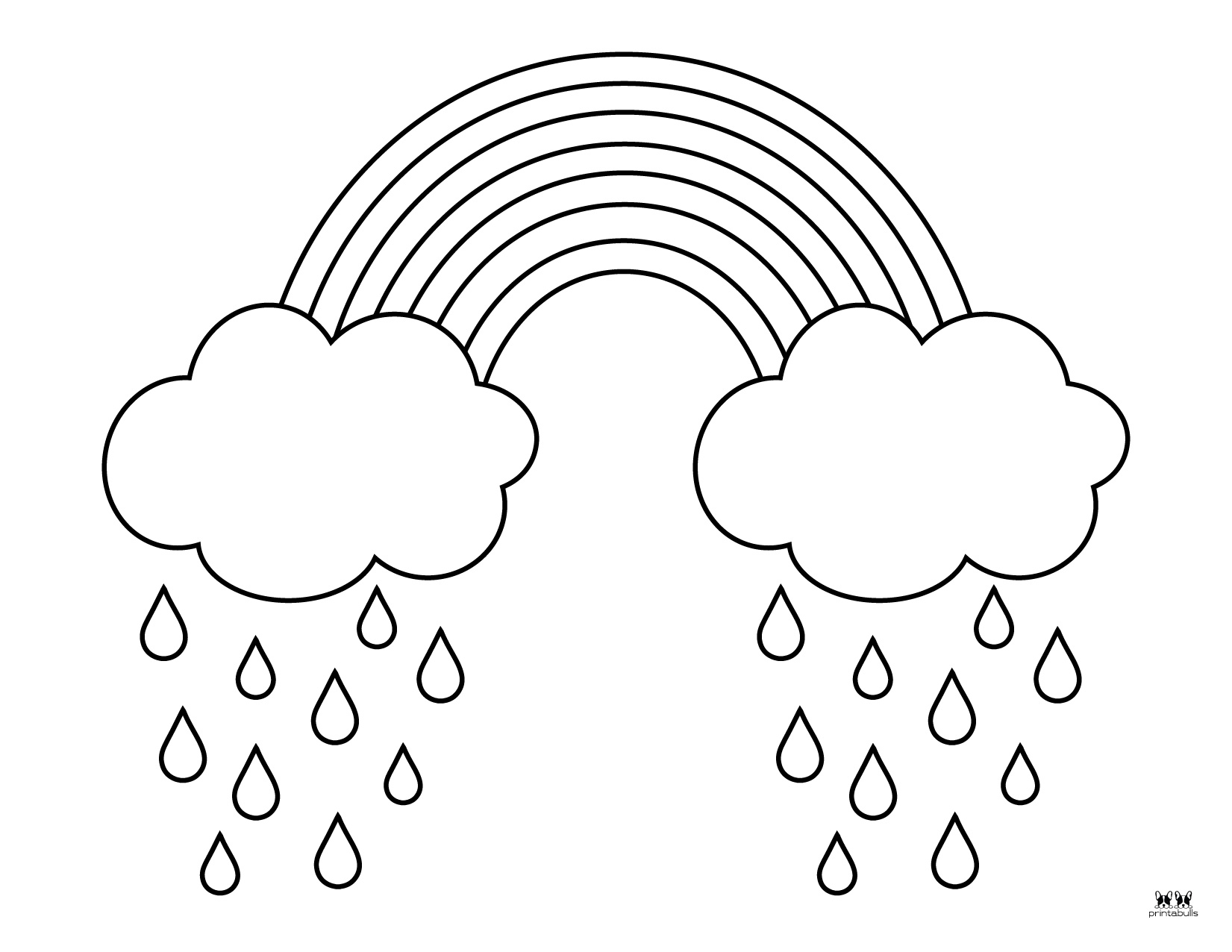 Rainbow Coloring Page Free Printable