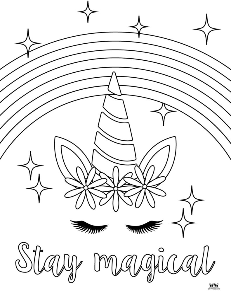 Printable Rainbow Coloring Page 21