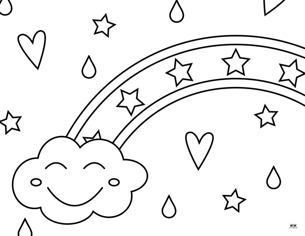 Printable Rainbow Coloring Page 24