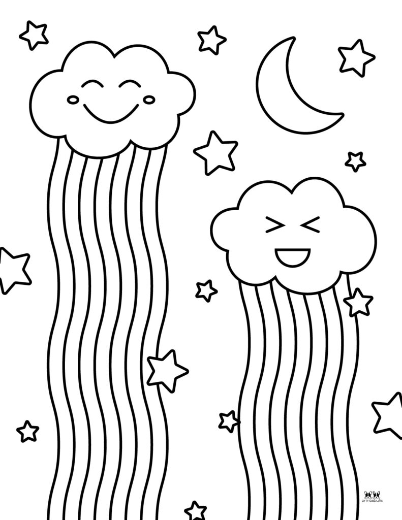 Printable Rainbow Coloring Page 25