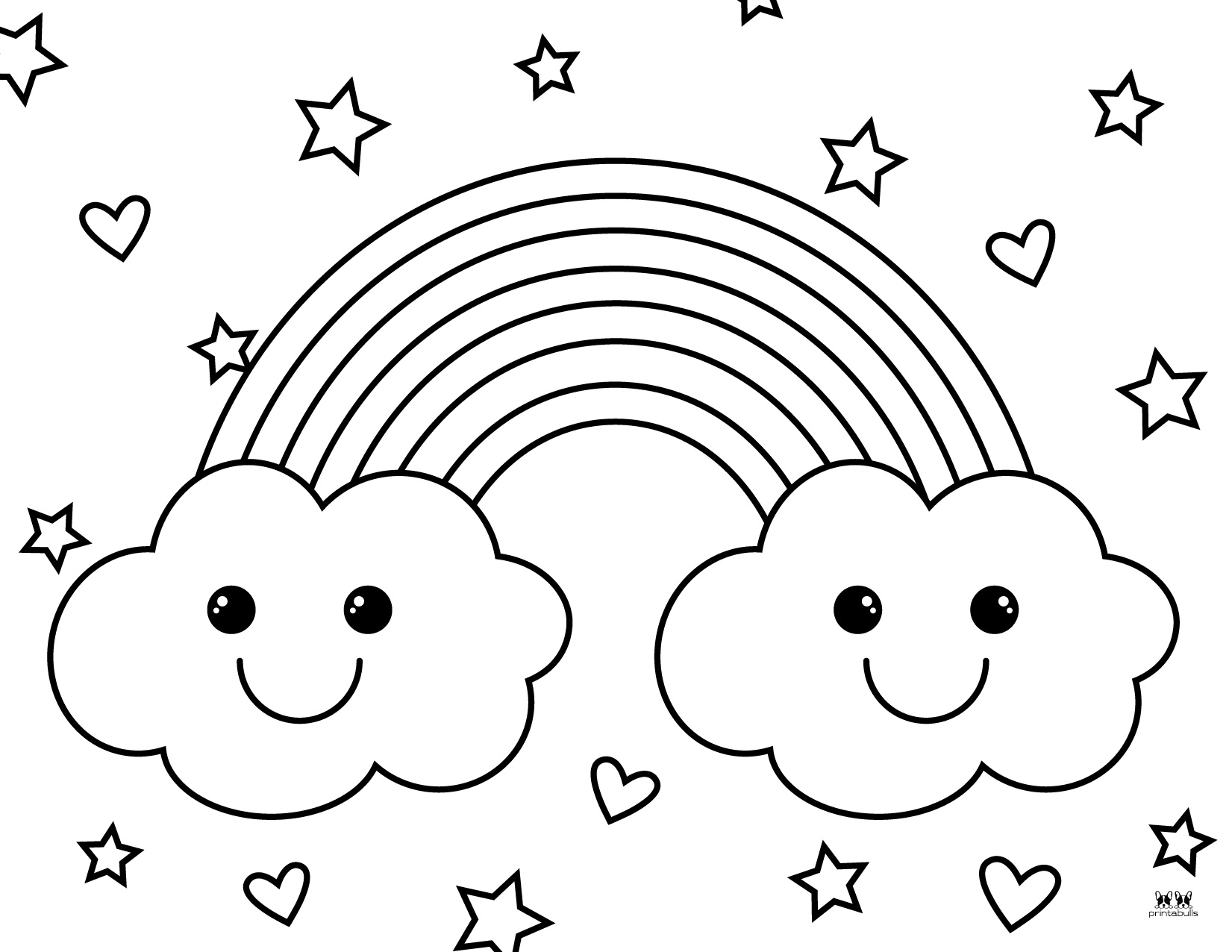 Rainbow Coloring Pages - 50 FREE Printable Pages | Printabulls