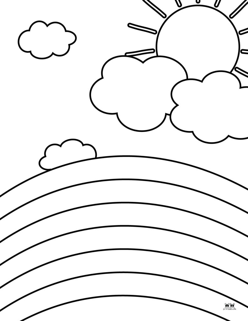 Printable Rainbow Coloring Page 29