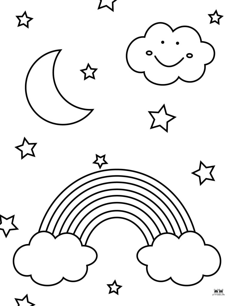 Printable Rainbow Coloring Page 30