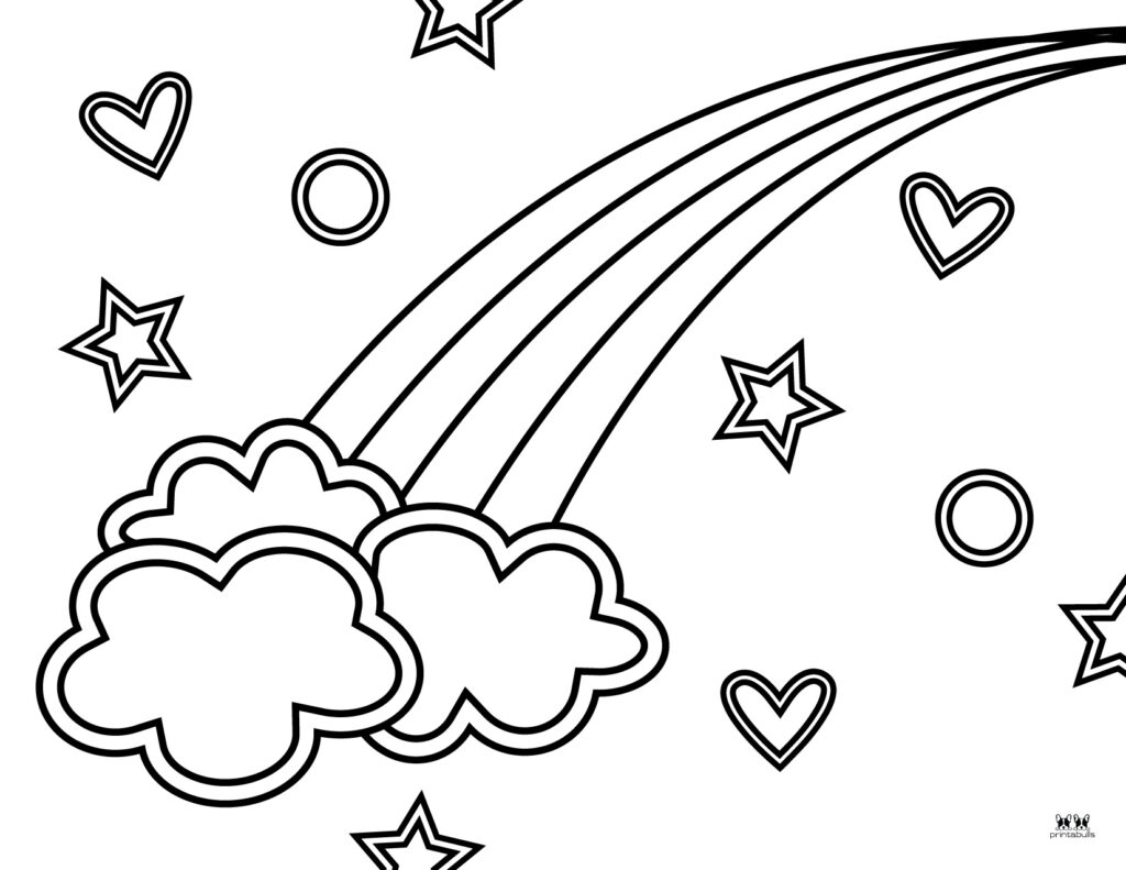 Printable Rainbow Coloring Page 34