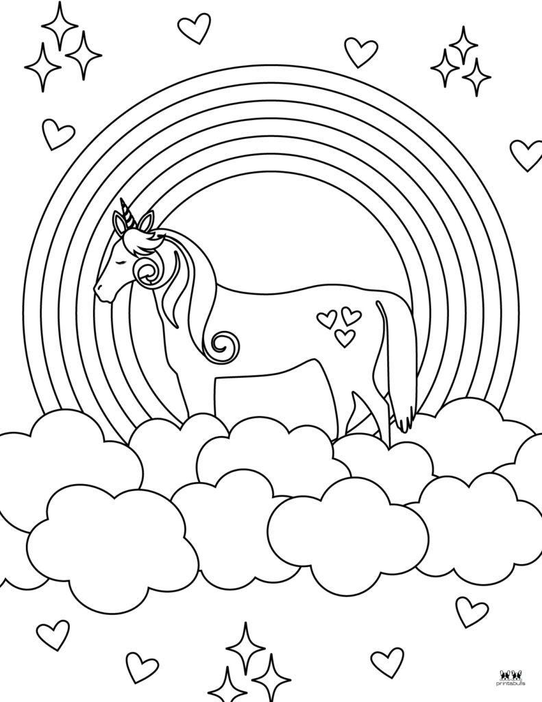 Printable Rainbow Coloring Page 38