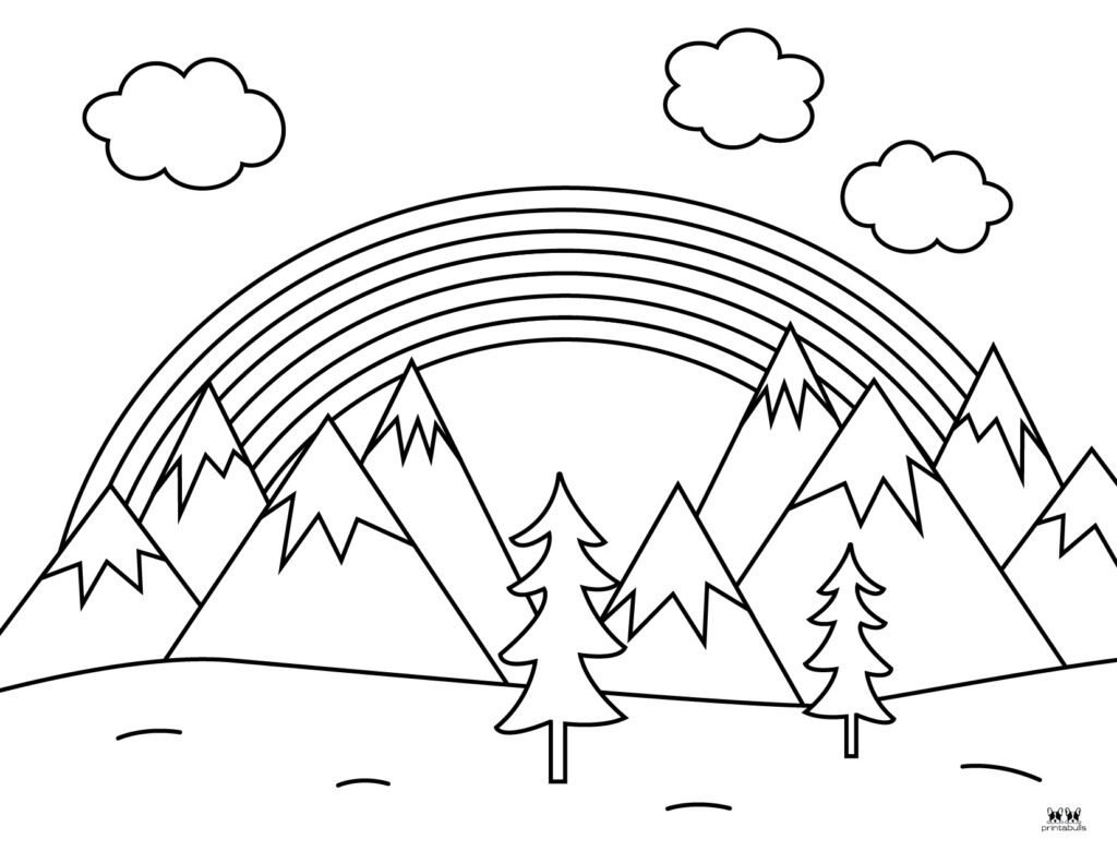 Printable Rainbow Coloring Page 39