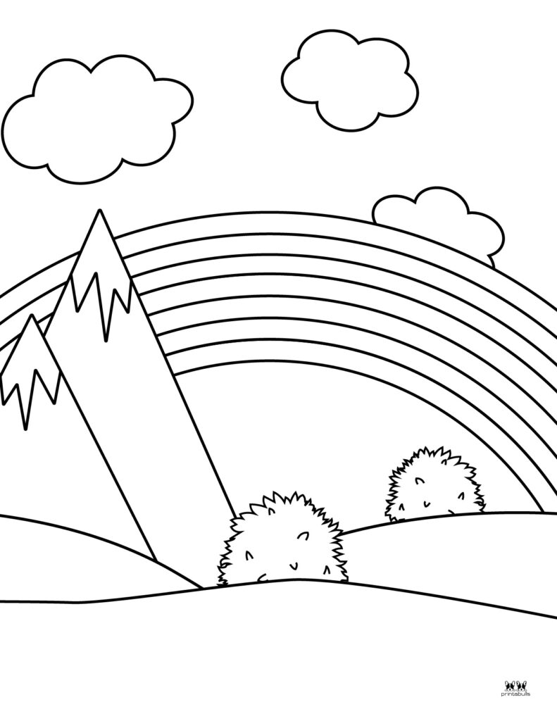 Printable Rainbow Coloring Page 40