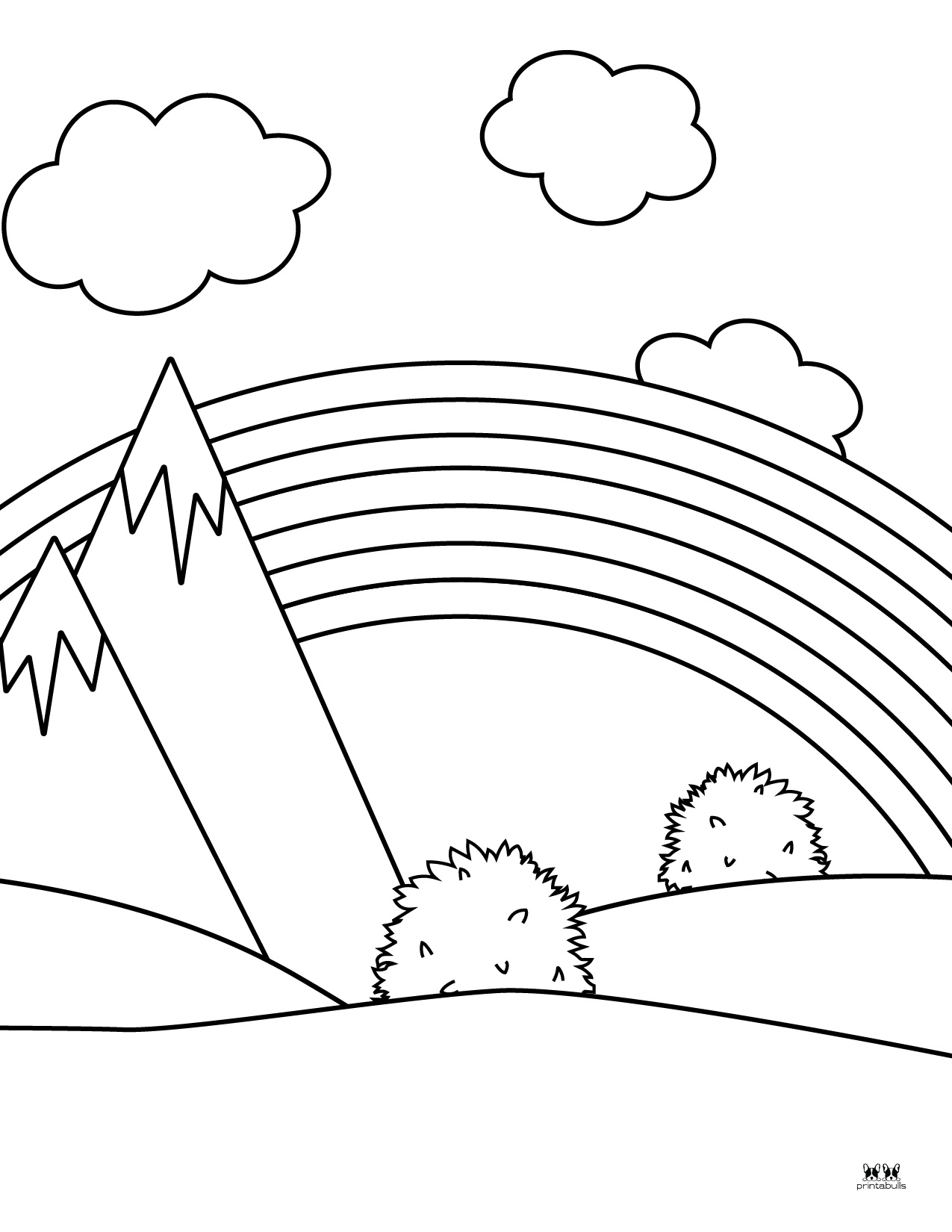 Rainbow Coloring Pages - 50 FREE Printable Pages | Printabulls