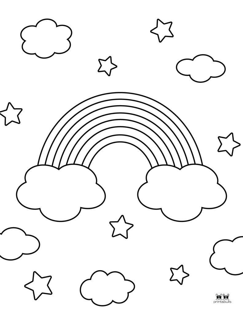 Printable Rainbow Coloring Page 42