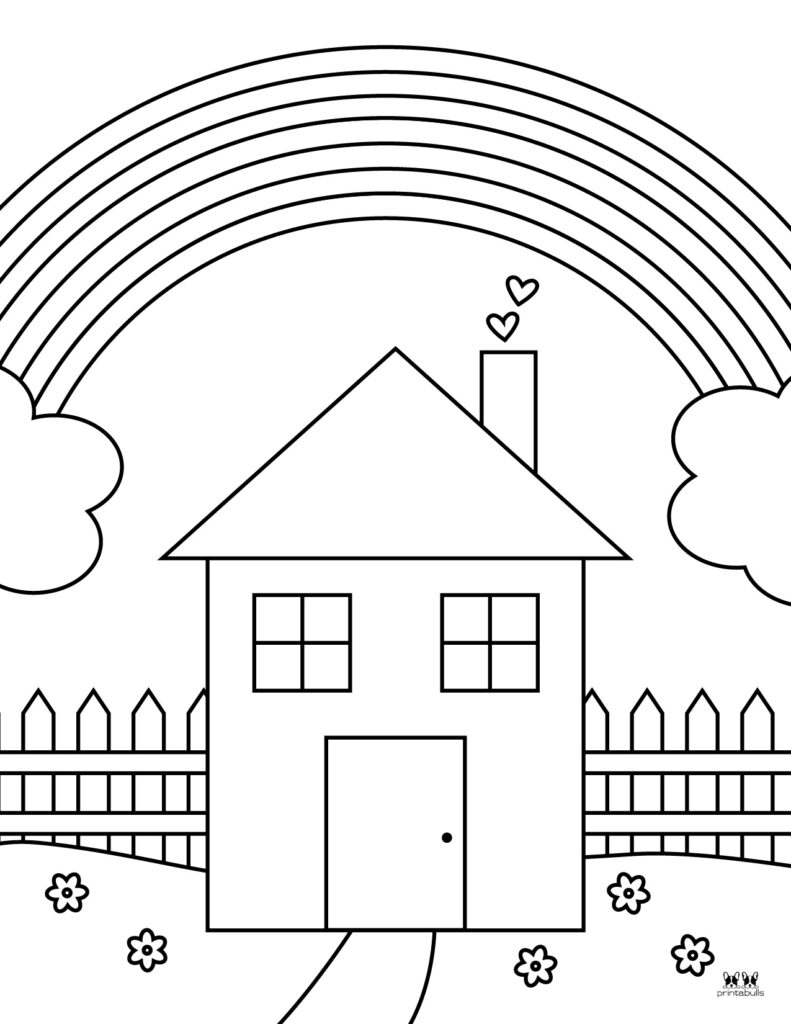 Printable Rainbow Coloring Page 46