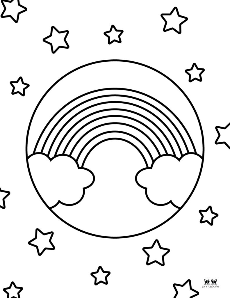 Printable Rainbow Coloring Page 47