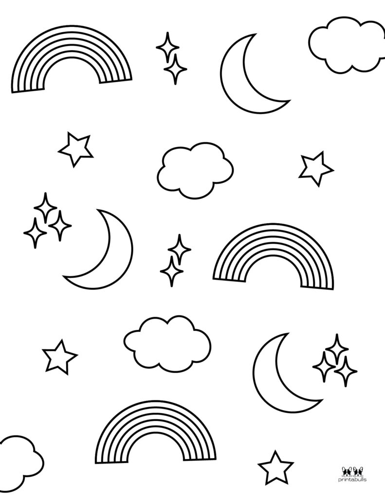 Printable Rainbow Coloring Page 48